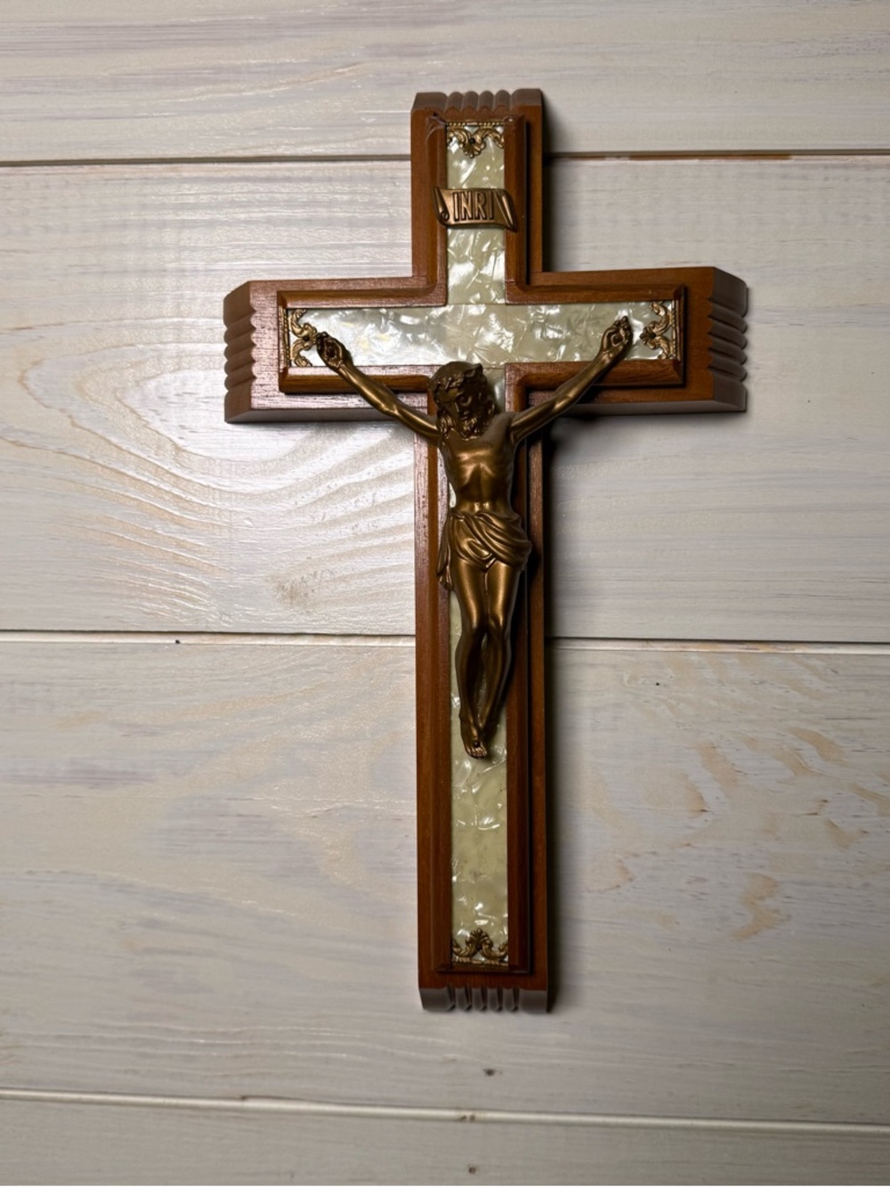 Vintage Sick Call Cross Crucifix Jesus Catholic Healing Religious W/ Holy Water